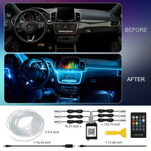 Luxury RGB Car Interior Ambient Lighting Kit (APP + Music Sync)