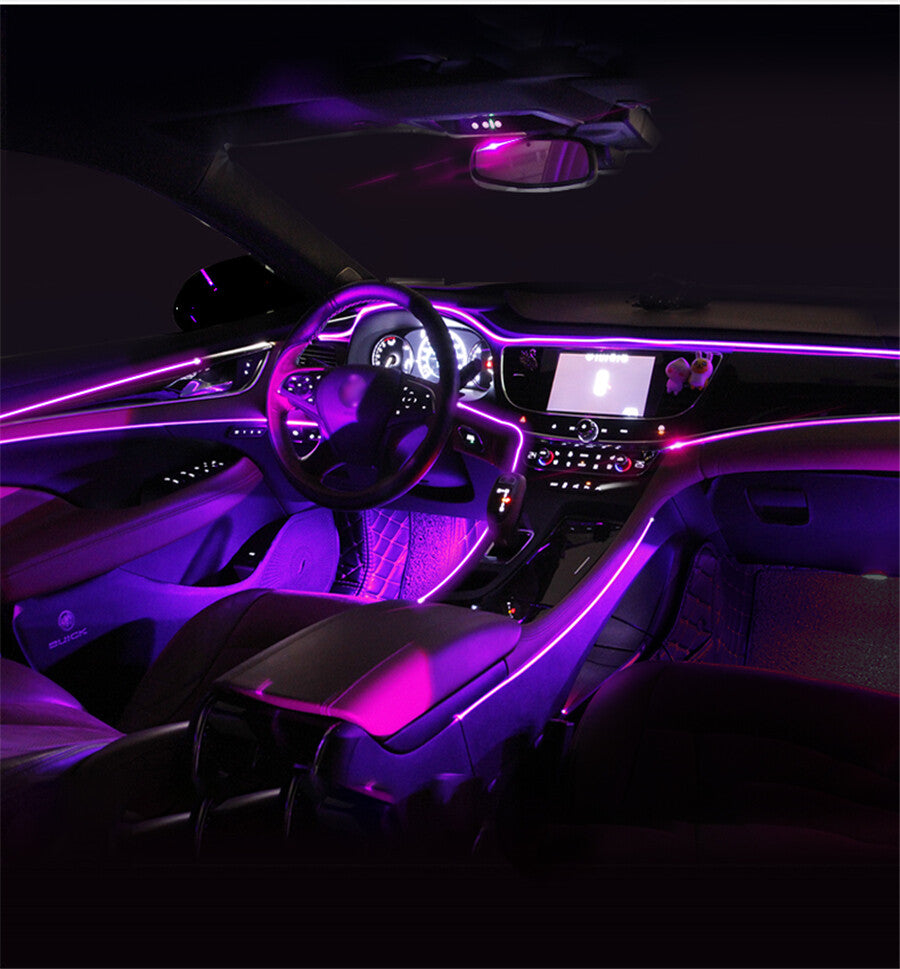Luxury RGB Car Interior Ambient Lighting Kit (APP + Music Sync)